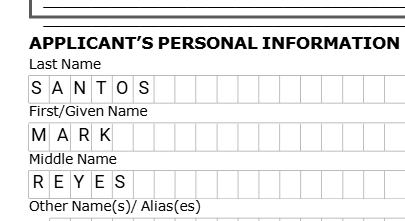 Letters spread across individual letter boxes using character spacing
